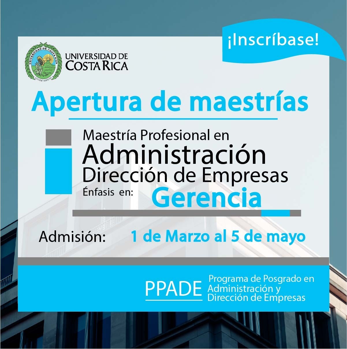 Apertura de maestrías profesionales